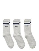 Sport Socks 3-Pack Sokker Strømper Grey GANT