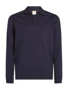 Liquid Touch Slim Ls Polo Tops Polos Long-sleeved Navy Calvin Klein