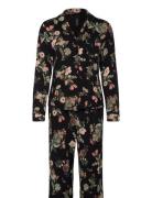 Pajama Set Pyjamas Nattøj Black Hunkemöller