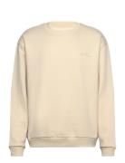 Crew Sweatshirt Tops Sweatshirts & Hoodies Hoodies Cream Les Deux