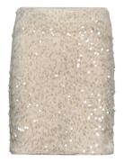 Skirt Sequin Velvet Dresses & Skirts Skirts Midi Skirts Beige Lindex