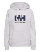 W Hh Logo Hoodie Tops Sweatshirts & Hoodies Hoodies Grey Helly Hansen