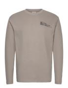 Halo Gear Waffle L/S T-Shirt 01 Tops T-Langærmet Skjorte Beige HALO