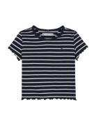 Rib Knit Top Ss Tops T-Kortærmet Skjorte Navy Tommy Hilfiger