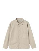 Nkmlune Ls Overshirt Tops Shirts Long-sleeved Shirts Cream Name It