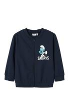 Nmnjax Smurf Nreg Sweat W Zip Unb Bfu Tops Sweatshirts & Hoodies Sweat...