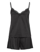 Rhjasmine Nightset Pyjamas Nattøj Black Rosemunde