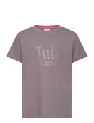 Diamante Fitted Tee Tops T-Kortærmet Skjorte Purple Juicy Couture