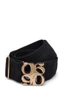 D6 Motif Logo Tape Belt Gold Bælte Black Dante6