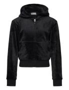 Tonal Zip Through Hoodie Tops Sweatshirts & Hoodies Hoodies Black Juic...