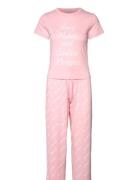 Juicy Wishes Shortsleeve Pyjama Set Almond Blossom Pyjamas Nattøj Pink...