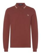 Ls Twin Tipped Fp Shirt Tops Polos Long-sleeved Red Fred Perry