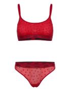 Lace Gift Set Lingerie Bras & Tops Soft Bras Tank Top Bras Red HUGO