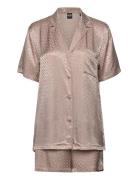 Monogram_Short Set Pyjamas Nattøj Beige BOSS