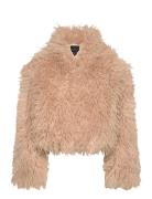 Harvey Faux Fur Ls Jacket Outerwear Faux Fur Beige French Connection