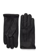 Cognac Leather Gloves Accessories Gloves Finger Gloves Black Portia 19...