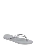 Hav. Slim Shoes Summer Shoes Sandals Flip Flops Silver Havaianas