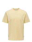 Onsfred Life Rlx Ss Tee Noos Tops T-Kortærmet Skjorte Yellow ONLY & SO...