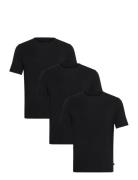 Tshirt Rn 3P Bamboo Tops T-Kortærmet Skjorte Black BOSS