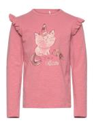 T-Shirt Ls Tops T-shirts Long-sleeved T-Skjorte Pink Minymo