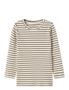 Nmnbani Ls Xsl Top Noos Tops T-shirts Long-sleeved T-Skjorte Beige Nam...