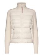 Lw Down Feminine Gloss Knit Jkt Foret Jakke Cream Tommy Hilfiger