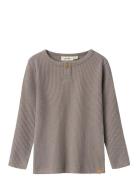 Nmmrajo Mal Ls Slim Top Lil Tops T-shirts Long-sleeved T-Skjorte Grey ...