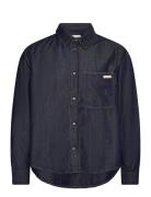 Regular Denim Shirt Tops Shirts Denim Shirts Navy Calvin Klein Jeans