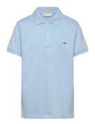 Shield Ss Pique Tops T-shirts Polo Shirts Short-sleeved Polo Shirts Bl...