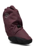 Footies W. Anti Slip Shoes Baby Booties Burgundy Color Kids