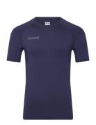 Hml First Performance Jersey S/S Sport T-Kortærmet Skjorte Blue Hummel