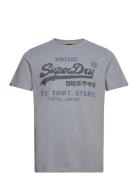 Vl Heritage Relaxed Tee Tops T-Kortærmet Skjorte Grey Superdry