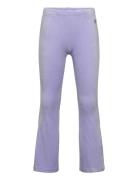 Leggings Flare Velour Solid Bottoms Leggings Purple Lindex