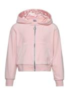 Velour Hoodie Tops Sweatshirts & Hoodies Hoodies Pink Lindex