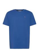 Shield Ss T-Shirt Tops T-Kortærmet Skjorte Blue GANT