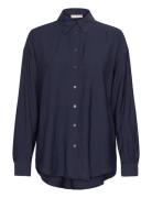 Fqelodie-Shirt Tops Shirts Long-sleeved Navy FREE/QUENT