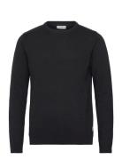 100% Recycle Knit Round Neck Tops Knitwear Round Necks Black Lindbergh