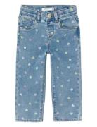 Nmfbella Mom Shaped Jeans 3555-On Noos Bottoms Jeans Regular Jeans Blu...