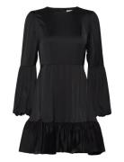 Jasmine Ruffled Mini Dress Kort Kjole Black Malina