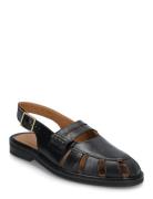 Sandals - Flat - Closed Toe - Op Flade Sandaler Black ANGULUS