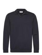 Jersey Split Neck W. Collar L/ Tops Sweatshirts & Hoodies Sweatshirts ...