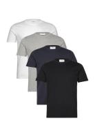 4Pk Basic Tee S/S Tops T-Kortærmet Skjorte Multi/patterned Lindbergh