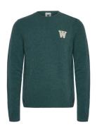 Wwtay Aa Cs Jumper Tops Knitwear Round Necks Green Double A By Wood Wo...