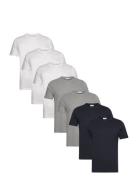 Basic O-Neck Tee S/S 7 Pack Tops T-Kortærmet Skjorte Multi/patterned L...