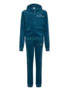 Diamante Hood & Slim Jogger Set Sets Tracksuits Blue Juicy Couture