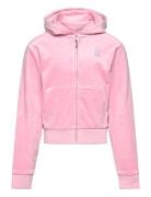 Jc Diamante Zip Thru Hood Tops Sweatshirts & Hoodies Hoodies Pink Juic...