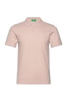 H/S Polo Shirt Tops Polos Short-sleeved Pink United Colors Of Benetton