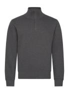 Sacker Rib Half Zip Tops Sweatshirts & Hoodies Sweatshirts Grey GANT