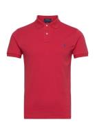 Slim Fit Mesh Polo Shirt Tops Polos Short-sleeved Red Polo Ralph Laure...