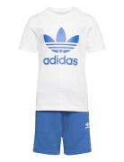 Short Tee Set Sets Sets With Short-sleeved T-shirt Blue Adidas Origina...